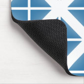 Blaues Trenddreieck-Muster Mousepad (Ecke)