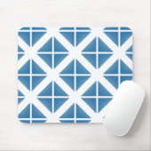 Blaues Trenddreieck-Muster Mousepad (Mit Mouse)