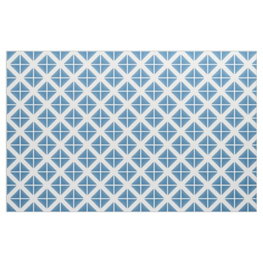 Blaues, trendy Dreiecke Muster Stoff (Yard (91,4 cm))