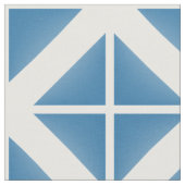 Blaues, trendy Dreiecke Muster Stoff (Nahaufnahme)