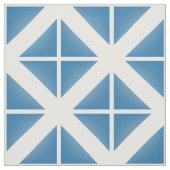 Blaues, trendy Dreiecke Muster Stoff (Muster)