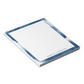 Blaues trendy Monogramm für den Raucheffekt Notizblock (angewinkelt)