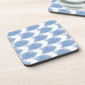 Blaues Tribal-Arrow-Muster Untersetzer (Linke Seite)