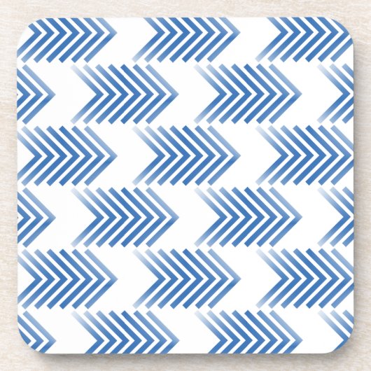 Blaues Tribal-Arrow-Muster Untersetzer (Vorderseite)