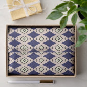 Blaues Tribal-Muster Seidenpapier (Geschenk)