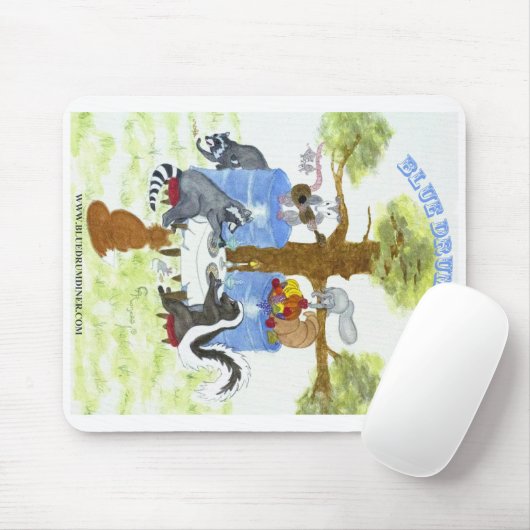 Blaues Trommel-Restaurant Mousepad (Mit Mouse)