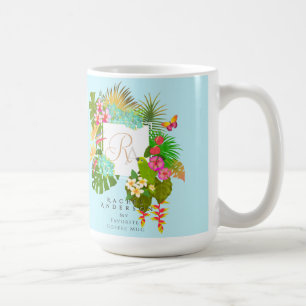 Blaues Tropengarten Kaffeetasse