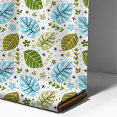 Blaues tropisches Monstera-Leaf-Muster Stoff