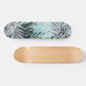 Blaues tropisches Muster Skateboard (Horizontal)