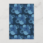 Blaues tropisches Thema Hochzeitsfeier Begleitkarte (Rückseite)