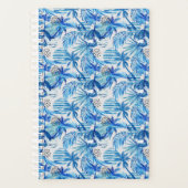 Blaues tropisches Wasserfarbmuster Planer (Vorderseite)