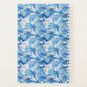 Blaues tropisches Wasserfarbmuster Planer (Rückseite)