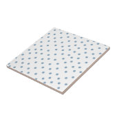 Blaues Tupfenmuster Fliese (Seite)