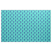 Blaues Türkis-Seepferd-Küstenmuster Stoff (Yard (91,4 cm))