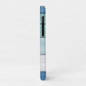 Blaues Türkisblau, Weißes Holz Anker Case-Mate iPhone Hülle (Hinten/Links)