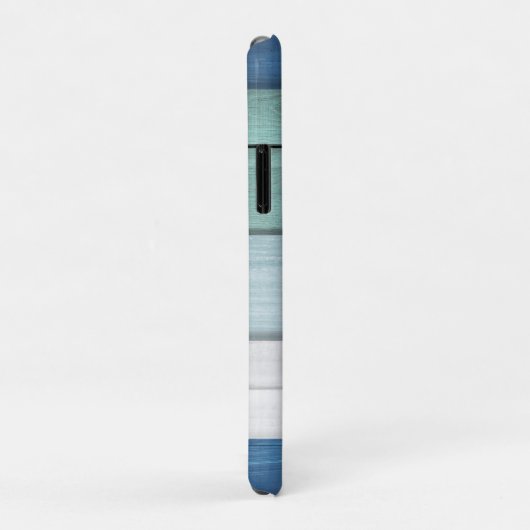 Blaues Türkisblau, Weißes Holz Anker Case-Mate iPhone Hülle (Hinten/Rechts)