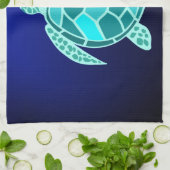 Blaues türkisfarbenes aquamarines Küchentücher (Gefaltet)