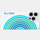 Blaues türkisfarbenes grünes Violett Mitteljahrsst Case-Mate iPhone Hülle (Rückseite (Horizontal))