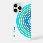 Blaues türkisfarbenes grünes Violett Mitteljahrsst iPhone Hülle (Rückseite)