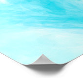 Blaues, türkisfarbenes Meer - digitale Fluid Art Poster (Ecke)