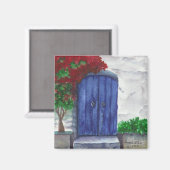 Blaues Türmagnet Magnet (Vorderseite/Rückseite)