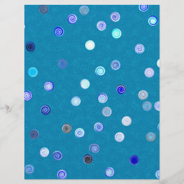 Blaues Twisty-Polka-Tupfen-Spiral-2-seitiges-Schro