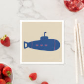 Blaues U-Boot Serviette (Beispiel)