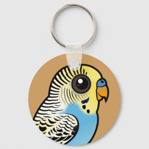 Blaues u. gelbes Budgie Schlüsselanhänger