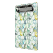 Blaues u. grünes Aquarell Honycomb Muster Mini Klemmbrett (Gewinkelt2)