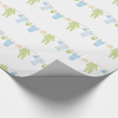 Blaues u. grünes kleines Kleidungs-Packpapier Geschenkpapier (Ecke)