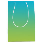 Blaues u. grünes Ombre Mittlere Geschenktüte (Vorderseite)