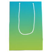 Blaues u. grünes Ombre Mittlere Geschenktüte (Rückseite)