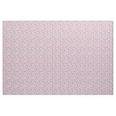Blaues u. korallenrotes Blumenmuster Stoff (Yard (91,4 cm))