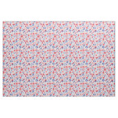 Blaues u. korallenrotes Blumenmuster Stoff (Fat Quarter (45,7 x 55,9 cm))