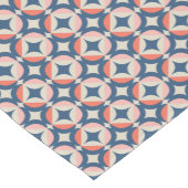 Blaues u. korallenrotes geometrisches Muster Kurzer Tischläufer (Ecke)
