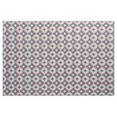 Blaues u. korallenrotes geometrisches Muster Stoff (Fat Quarter (45,7 x 55,9 cm))