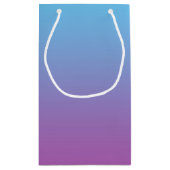 Blaues u. lila Ombre Kleine Geschenktüte (Rückseite)