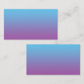 Blaues u. lila Ombre Visitenkarte (Vorne/Hinten)