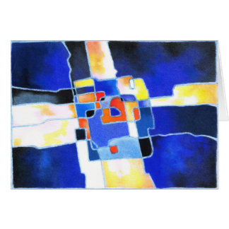 Blaues u. orange abstraktes