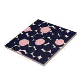 Blaues u. rosa großes Punkt-Muster Fliese (Seite)