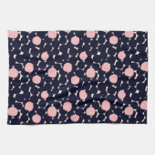 Blaues u. rosa großes Punkt-Muster Geschirrtuch (Horizontal)