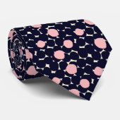 Blaues u. rosa großes Punkt-Muster Krawatte (Gerollt)