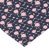 Blaues u. rosa großes Punkt-Muster Kurzer Tischläufer (Ecke)