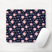 Blaues u. rosa großes Punkt-Muster Mousepad (Mit Mouse)