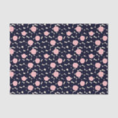 Blaues u. rosa großes Punkt-Muster Seidenpapier (Vorderseite)