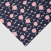 Blaues u. rosa großes Punkt-Muster Seidenpapier (Ausschnitt)