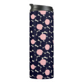 Blaues u. rosa großes Punkt-Muster Thermosbecher (Nach rechts gedreht)