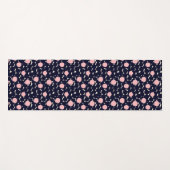 Blaues u. rosa großes Punkt-Muster Yogamatte (Vorderseite (Horizontal))