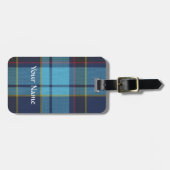 Blaues U.S.A.F Tartan Muster Gepäckanhänger (Vorderseite horizontal)