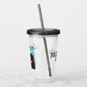 Blaues u. schwarzes Bestman Wasser u. Getränke Acryltrinkbecher (Links)